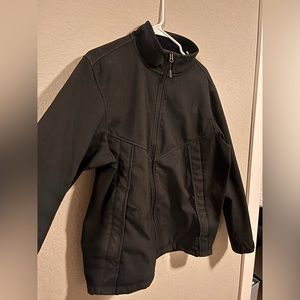 Large North Face Black Light Zip-Up Winter Coat